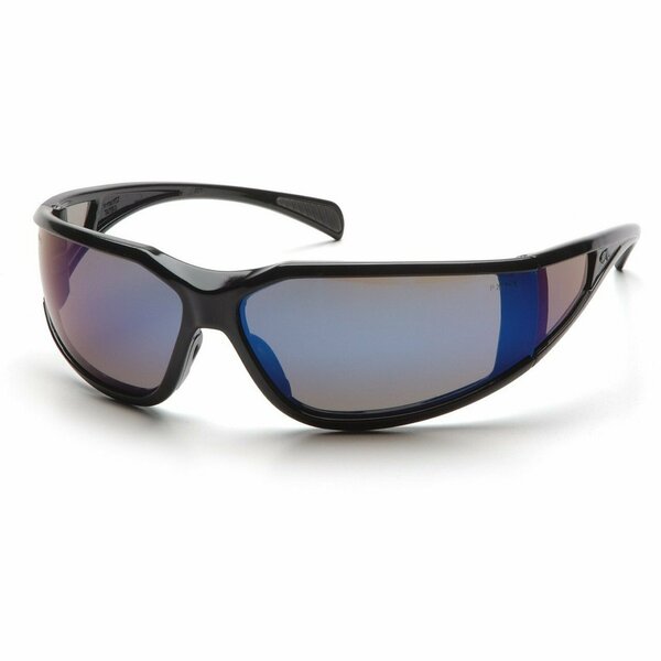 Pyramex Blue Mirror Lens Exeter Shooters Glasses SB5175DT